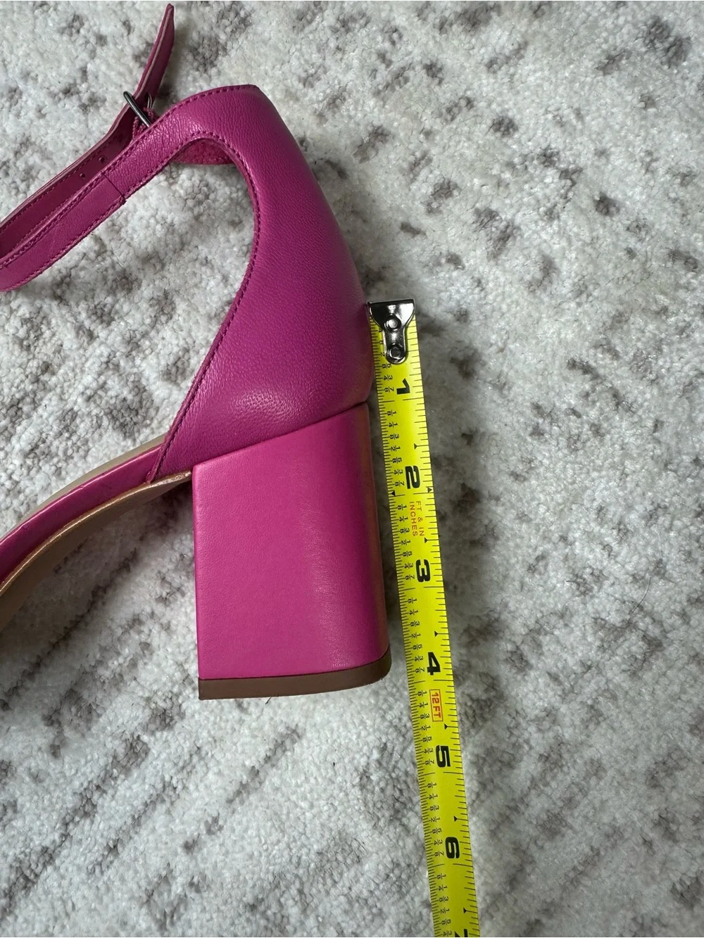 Copper Key Fuchsia Pointed-Toe Ankle-Strap Block Heels